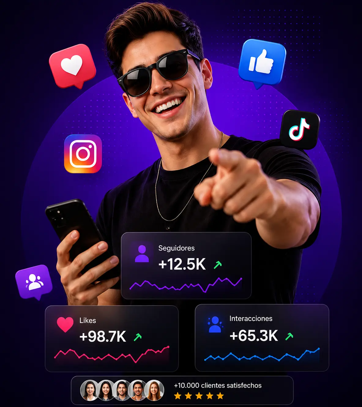 Enviale miles de seguidores y likes a tus redes